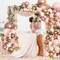 Rose Gold Balloon Garland Kit, Nude Pastel Pink Metallic Gold Matte White Balloons Gold and Rose Gold Confetti Balloons for Wedding Bridal Shower Birthday Baby Shower Easter Decorations